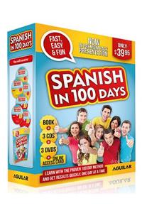 Spanish in 100 Days - Premium Pack (Book, 3 Cds, 3 DVDs and Internet Access Card)