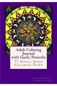 Adult Coloring Journal Book with Gaelic Proverbs