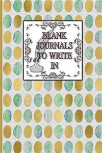 Blank Journals To Write In