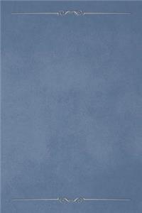 Blue-Gray 101 - Blank Notebook with Bars & Scrolls Borders