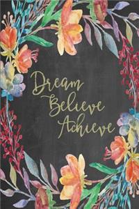 Chalkboard Journal - Dream Believe Achieve (Sage)