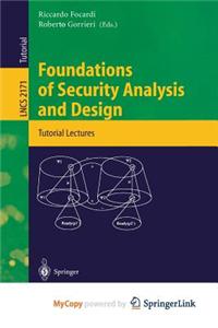Foundations of Security Analysis and Design