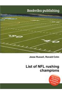 List of NFL Rushing Champions