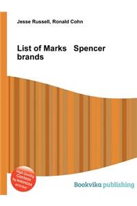 List of Marks Spencer Brands