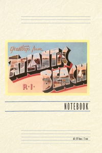 Vintage Lined Notebook Greetings from Atlantic Beach