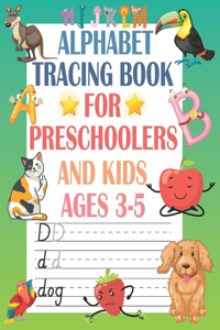 Alphabet tracing book for preschoolers and kids ages 3-5