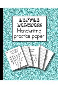 Little learners handwriting practice paper