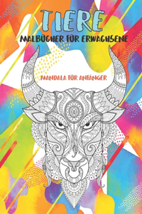 Malbücher für Erwachsene - Mandala für Anfänger - Tiere