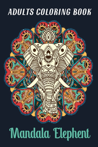 Adults Coloring Book Mandala Elephent