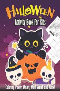 Halloween Activity Book For Kids