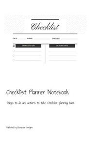 Checklist Planner Notebook