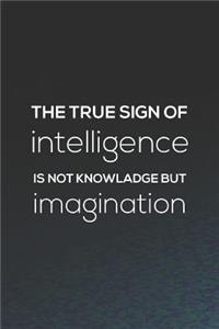 The True Sign Of Intelligance Is Not Knowledge But Imagination