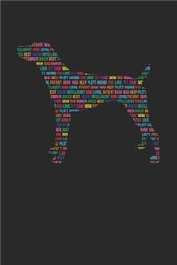 Plott Hound Journal - Plott Hound Notebook 'Word Cloud' - Gift for Plott Hound Lovers