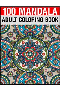 100 Mandala Adult Coloring Book