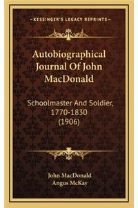 Autobiographical Journal of John MacDonald