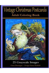 Vintage Christmas Postcard Adult Coloring Book
