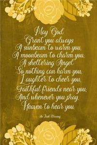 Chalkboard Journal - Irish Blessing (Yellow)