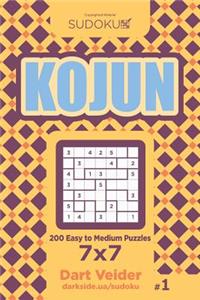 Sudoku Kojun - 200 Easy to Medium Puzzles 7x7 (Volume 1)
