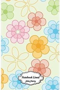 Notebook Lined - Cute Flower Design: 120 Blank Lined Page Softcover Journal, 5.5 X 8.5 Blank Notebook Journal