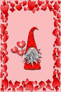Happy Valentines Day Valentine gnome Plush Journal