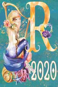 2020 Weekly Planner - Monogram Mermaid Initial 