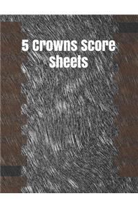 5 Crowns Score Sheets