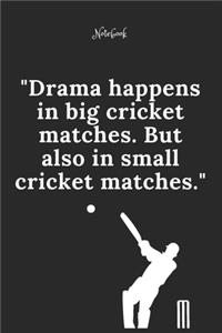 Cricket Notebook Quote 17 Notebook For Cricket Fans and Lovers