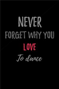 Never forget why you Love to dance