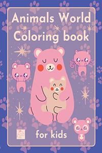 Animals World Coloring book for kids