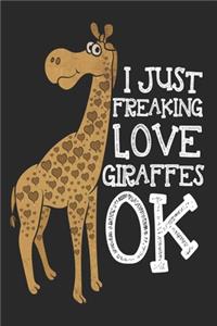 I Just Freaking Love Giraffes OK! Notebook