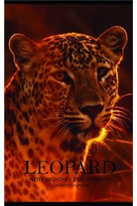 Leopard Note Monthly 2020 Planner 12 Month Calendar