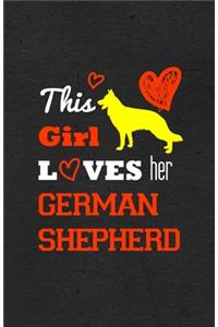 This Girl Loves Her German Shepherd A5 Lined Notebook
