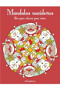 Mandalas navideños libro para colorear para niños