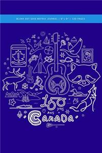 Canada's 150th Anniversary Dot Grid Matrix Journal 6x9
