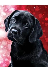 Black Labrador Puppy Notebook