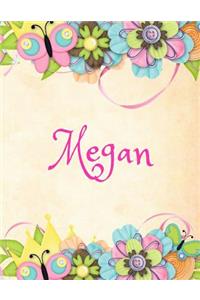 Megan: Personalized Name Journal Composition Notebook