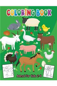 Animal Coloring Books for Kids 2-4
