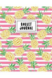 Bullet Journal: Pink Pine Apple - 150 Dot Grid Pages (Size 8x10 Inches) - With Bullet Journal Sample Ideas