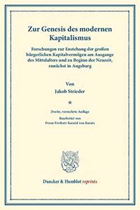 Zur Genesis Des Modernen Kapitalismus