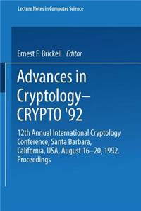 Advances in Cryptology -- Crypto '92