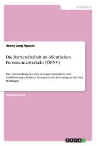 Barrierefreiheit im öffentlichen Personennahverkehr (ÖPNV)