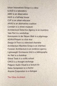 The Other Architect: Another Way of Building Architecture