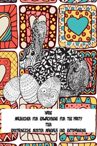 Malbücher für Erwachsene für Tee-Party - Erstaunliche Muster Mandala und Entspannung - Tier - Hase