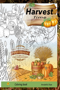 Harvest time coloring book