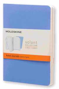 Moleskine Pocket Volant Powder Blue/royal Blue Ruled Journal