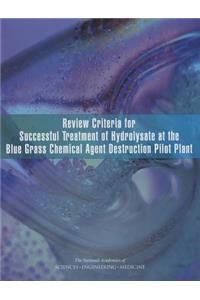 Review Criteria for Successful Treatment of Hydrolysate at the Blue Grass Chemical Agent Destruction Pilot Plant