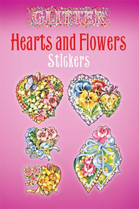 Glitter Hearts and Flowers Stickers