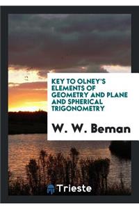 Key to Olney's Elements of Geometry and Plane and Spherical Trigonometry, with an Introduction ...