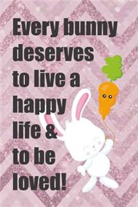 Every Bunny Deserves To Live A Happy Life & To Be Loved!