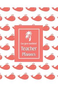 One Year Undated Teacher Planner
